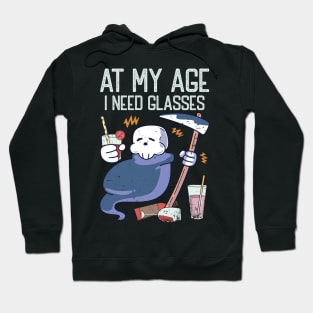 At My Age I Need Glasses Funny Halloween Costume Hoodie